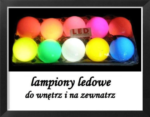 Lampiony choinkowe LED LD-10+gniazdo zewnętrzne kolorowe Lampiony choinkowe LED LD-10+gniazdo zewnętrzne kolorowe