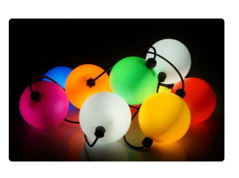 Lampiony choinkowe LED LD-10+gniazdo zewnętrzne kolorowe Lampiony choinkowe LED LD-10+gniazdo zewnętrzne kolorowe