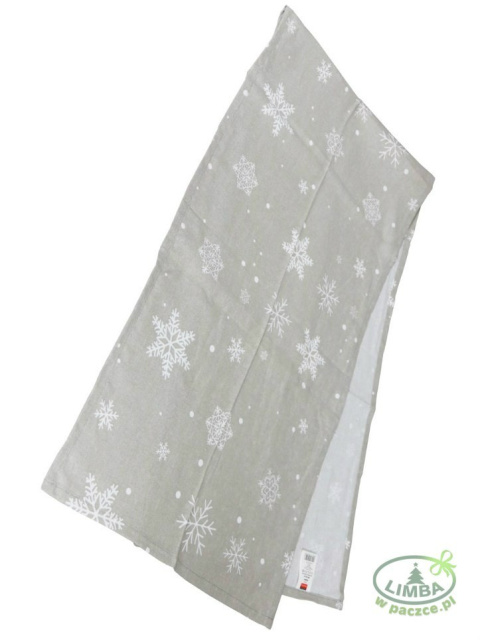 Bieżnik 30*120cm bawełniany beżowy ze śnieżynką (SJ2-312) -40% Bieżnik 30*120cm bawełniany beżowy ze śnieżynką (SJ2-312) -40%