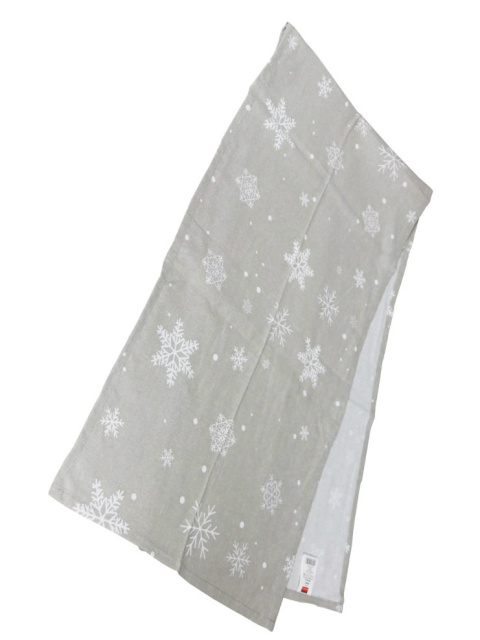 Bieżnik 40*180cm bawełniany beżowy ze śnieżynką (SJ2-418) -40% Bieżnik 40*180cm bawełniany beżowy ze śnieżynką (SJ2-418) -40%