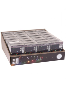 Lampki na druciku 80LED zewnętrzne kolorowe 8 funkcji+ timer 395cm na baterie (AX8720920)