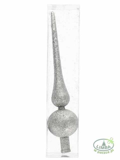 Szpic plastikowy srebrny brokat 28*6cm (LJ8171-01S) Szpic plastikowy srebrny brokat 28*6cm (LJ8171-01S)