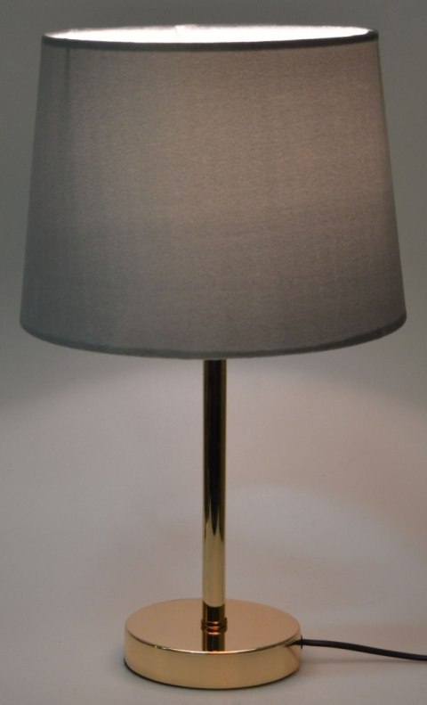 Lampa metalowa z szarym welurowym abażurem 25*25*42cm (2189)-20% Lampa metalowa z szarym welurowym abażurem 25*25*42cm (2189)-20%