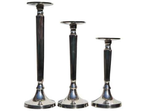 Świecznik metal. srebrny wysoki 35*11cm (IK0076)-20% Świecznik metal. srebrny wysoki 35*11cm (IK0076)-20%