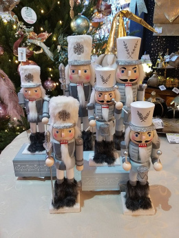 Nutcracker drewniany 38cm błękitny z berłem (551443) 11*11,5*38cm