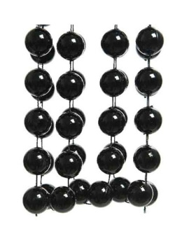 Bead garland xxl plastic shiny black (001839)