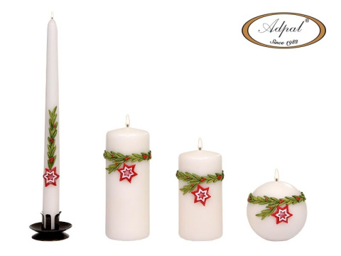 Świeca elipsa 120/140/45mm Red Star biała-20% Świeca elipsa 120/140/45mm Red Star biała-20%