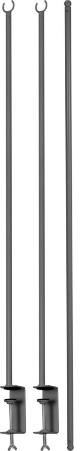 Drążek metalowy srebrny do dekoracji stołu (034103) h:135*max250cm Drążek metalowy srebrny do dekoracji stołu (034103) h:135*max250cm