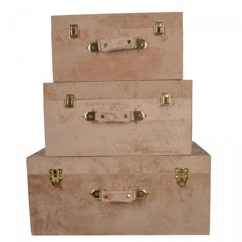 Kufer welurowy beżowy duży h;25*58*37cm (6190)-20% Kufer welurowy beżowy duży h;25*58*37cm (6190)-20%