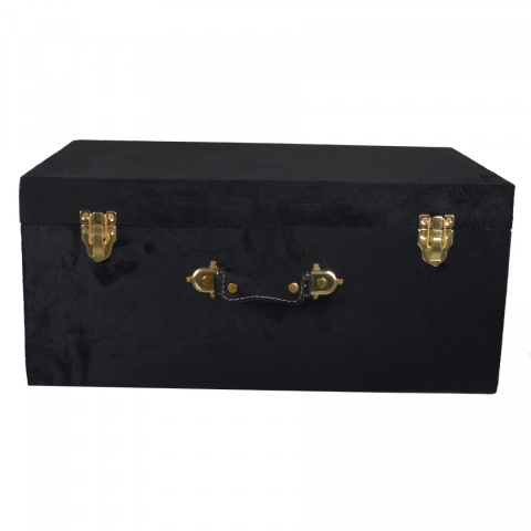 Kufer welurowy czarny duży h;25*58*37cm (6198)-20% Kufer welurowy czarny duży h;25*58*37cm (6198)-20%