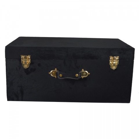 Kufer welurowy czarny średni h:22*46*29cm (16198)-20% Kufer welurowy czarny średni h:22*46*29cm (16198)-20%