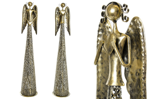 Anioł metalowy złoty 68cm ażurowy z sercem w dół (ART18392) fi 14cm-20% Anioł metalowy złoty 68cm ażurowy z sercem w dół (ART18392) fi 14cm-20%