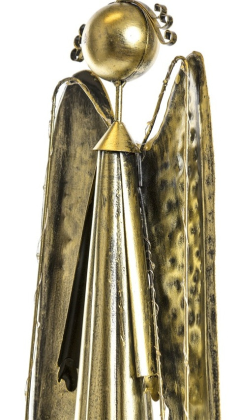 Anioł metalowy złoty 68cm z oświetleniem LED (ART18391) fi 11,5cm na baterie 3*AAA b.ciepłe Anioł metalowy złoty 68cm z oświetleniem LED (ART18391) fi 11,5cm na baterie 3*AAA b.ciepłe