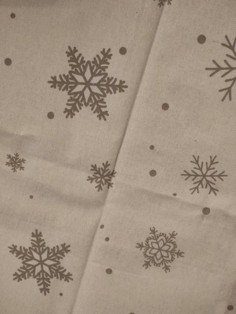 Bieżnik 30*120cm bawełn. biały ze śnieżynką (SJ2-312) -20% Bieżnik 30*120cm bawełn. biały ze śnieżynką (SJ2-312) -20%