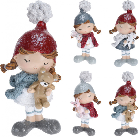 Dziewczynka 15cm ceramiczna mała z zabawką (016041)-20% Dziewczynka 15cm ceramiczna mała z zabawką (016041)-20%