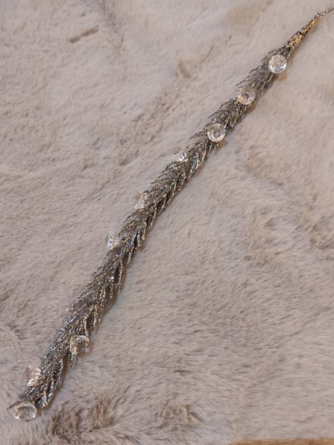 Zawieszka gałązka brokatowa 35cm z diamencikami 3kolory (BX19202)-20% Zawieszka gałązka brokatowa 35cm z diamencikami 3kolory (BX19202)-20%