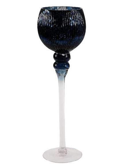 Świecznik szklany granatowy 35cm (TG58701)-20% Świecznik szklany granatowy 35cm (TG58701)-20%