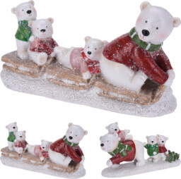 4 misie ceramiczne na śniegu (046797) h:12*21,5*6cm-20% 4 misie ceramiczne na śniegu (046797) h:12*21,5*6cm-20%