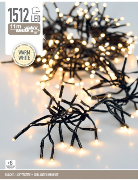 Girlanda świetlna 1512LED dł.11m b.ciepła czarny przewód(AX8505150) Girlanda świetlna 1512LED dł.11m b.ciepła czarny przewód(AX8505150)