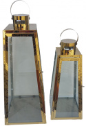 Kpl. 2 latarnie złote piramidy (WT0316;WE0054) Kpl. 2 latarnie złote piramidy (WT0316;WE0054)