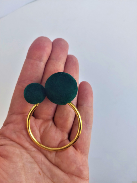 Kpl 3 obrączki złote na serwetkę, flokowane kulki 3kol. (RH9160-19GRB) h:6*4cm-50% Kpl 3 obrączki złote na serwetkę, flokowane kulki 3kol. (RH9160-19GRB) h:6*4cm-50%