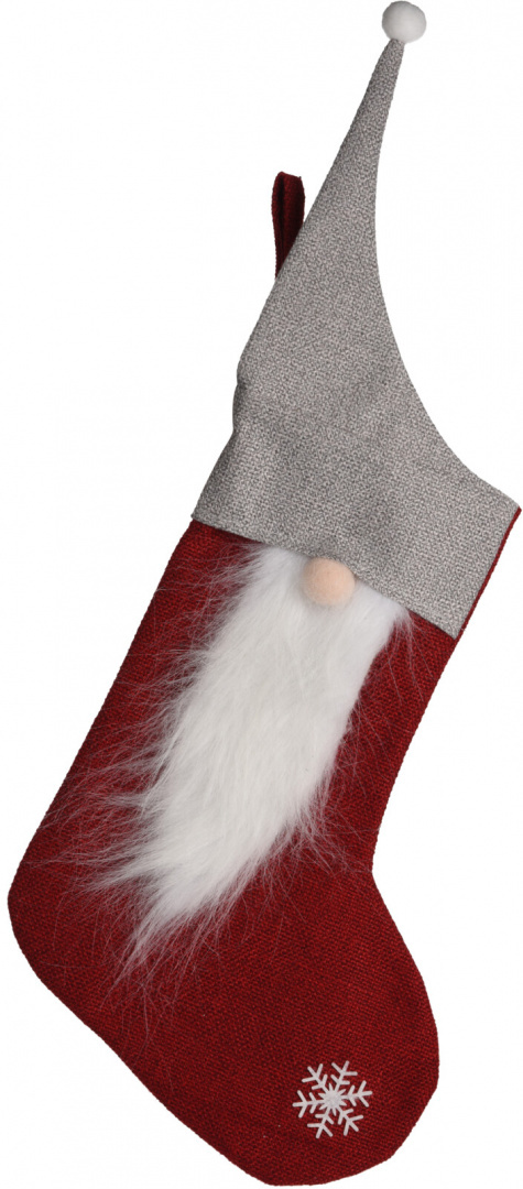 Skarpeta z materiału 40cm skrzt w długiej czapce 2kol. (059600)-20% Skarpeta z materiału 40cm skrzt w długiej czapce 2kol. (059600)-20%