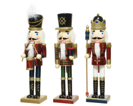 Nutcracker drewniany 38cm kolorowy z laską (550342)