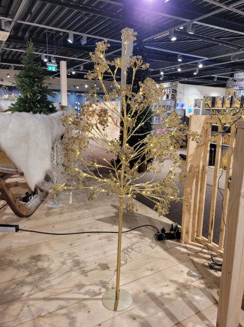 Drzewko 150cm złote brokatowe 102LED ciepłe zasilacz (AX5310780) wew/zew-20% Drzewko 150cm złote brokatowe 102LED ciepłe zasilacz (AX5310780) wew/zew-20%