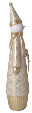Figurka ceramiczna bałwanek złoty z metalową gwiazdką (3556) Figurka ceramiczna bałwanek złoty z metalową gwiazdką (3556)