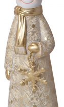 Figurka ceramiczna bałwanek złoty z metalową gwiazdką (3556) Figurka ceramiczna bałwanek złoty z metalową gwiazdką (3556)