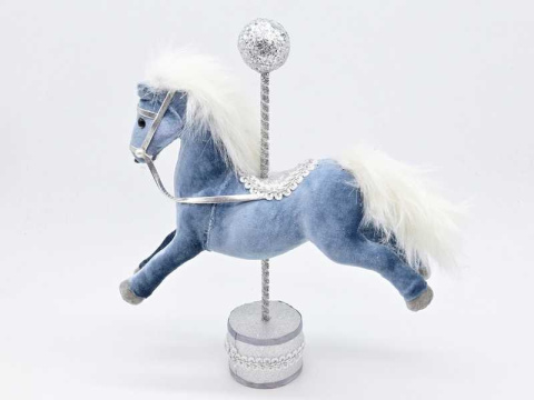 Konik karuzelowy niebieski welur (TG65396) -30% Konik karuzelowy niebieski welur (TG65396) -30%