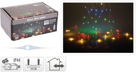 Lampki na druciku 300LED wiązka 10*300cm kolorowe 240V (AX8703530) Lampki na druciku 300LED wiązka 10*300cm kolorowe 240V (AX8703530)