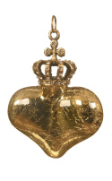 Zawieszka szklane serce w metal. koronie szerokie (190260) 13*11*4,5cm-20% Zawieszka szklane serce w metal. koronie szerokie (190260) 13*11*4,5cm-20%