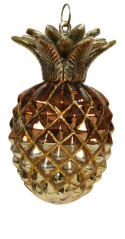 Zawieszka szklany ananas metalowe liście (190251) 13*8cm-20% Zawieszka szklany ananas metalowe liście (190251) 13*8cm-20%