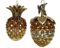Zawieszka szklany ananas metalowe liście (190251) 13*8cm-20% Zawieszka szklany ananas metalowe liście (190251) 13*8cm-20%