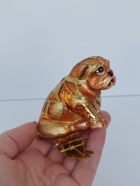 Buldog bombka szklana na klipsie Buldog bombka szklana na klipsie