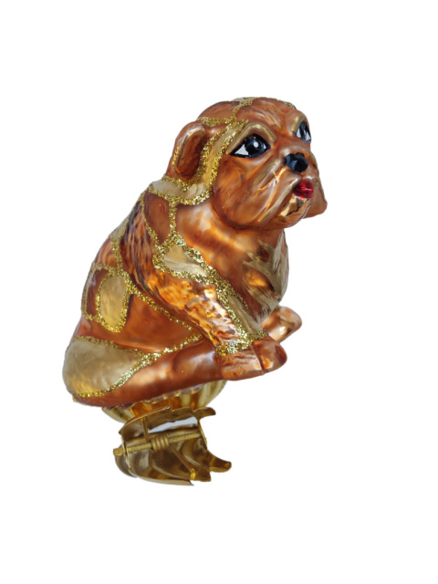 Buldog bombka szklana na klipsie Buldog bombka szklana na klipsie