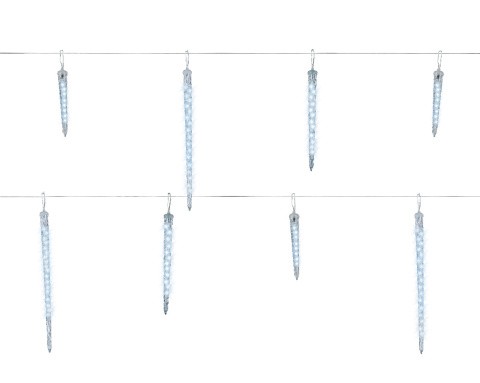 Kpl. 8 sopli 28cm 96LED zimne (497427) Kpl. 8 sopli 28cm 96LED zimne (497427)