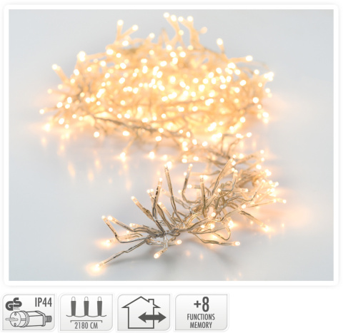 Girlanda świetlna 3000LED dł.22m ciepła transparentny kabel (AX8505470) Girlanda świetlna 3000LED dł.22m ciepła transparentny kabel (AX8505470)