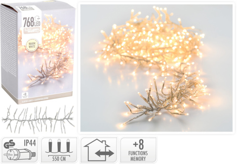 Girlanda świetlna 768LED 5,6m ciepła transparentny kabel (AX8550430) Girlanda świetlna 768LED 5,6m ciepła transparentny kabel (AX8550430)