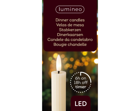 Kpl. 2 świeczki kremowe LED (486840) Kpl. 2 świeczki kremowe LED (486840)