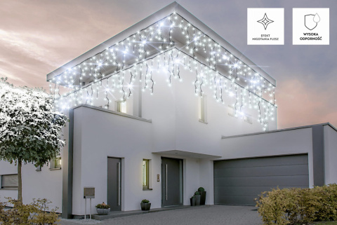 Kurtynka sople LED zewn. 100L+ gniazdo białe zimne +flash biały zimny (25-332) 4,8m/6W gumowany kabel Kurtynka sople LED zewn. 100L+ gniazdo białe zimne +flash biały zimny (25-332) 4,8m/6W gumowany kabel