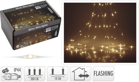 Lampki na druciku 200LED wiązka 10*200cm ciepłe 230V (AX8702520) Lampki na druciku 200LED wiązka 10*200cm ciepłe 230V (AX8702520)