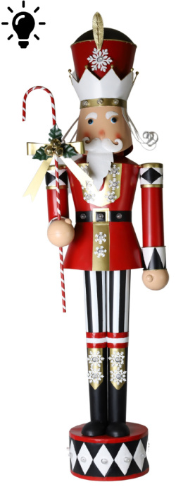 Nutcracker metalowy 155cm na sprężynie świecący MAXI (4806) - NA ZAMÓWIENIE