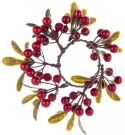 Mistletoe candle wreath with red fruits (158448)