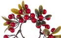 Mistletoe candle wreath with red fruits (158448)