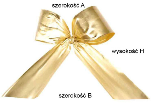 Kokarda plastikowa zewnętrzna złota (6) 15*20*12 cm - NA ZAMÓWIENIE Kokarda plastikowa zewnętrzna złota (6) 15*20*12 cm - NA ZAMÓWIENIE