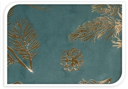 Materiał bieżnik welurowy turkusowy 28*150cm (024374) -30% Materiał bieżnik welurowy turkusowy 28*150cm (024374) -30%