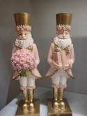 Nutcracker 30cm różowy z bukietem róż poliresing (531192)