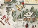 Obrus gobelinowy Świąteczne miasteczko 140x180cm (SW247)